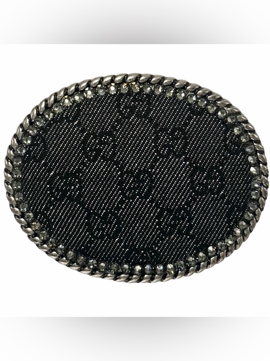 Gucci Accessories - Authentic Upcycled Gucci Black Denim Mega Belt Buckle